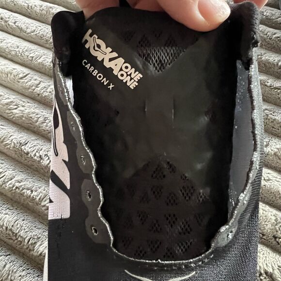 Hoka One One Carbon X Black Nimbus Cloud Running Shoes Women Size US 9.5 - Picture 9 of 10